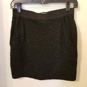 Silence + Noise - Black Bodycon Mini Skirt - Sm